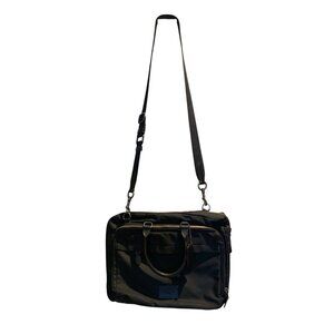 Coach Women’s Black Nylon Crossbody Bag With Leather Trim & Adjustable Strap